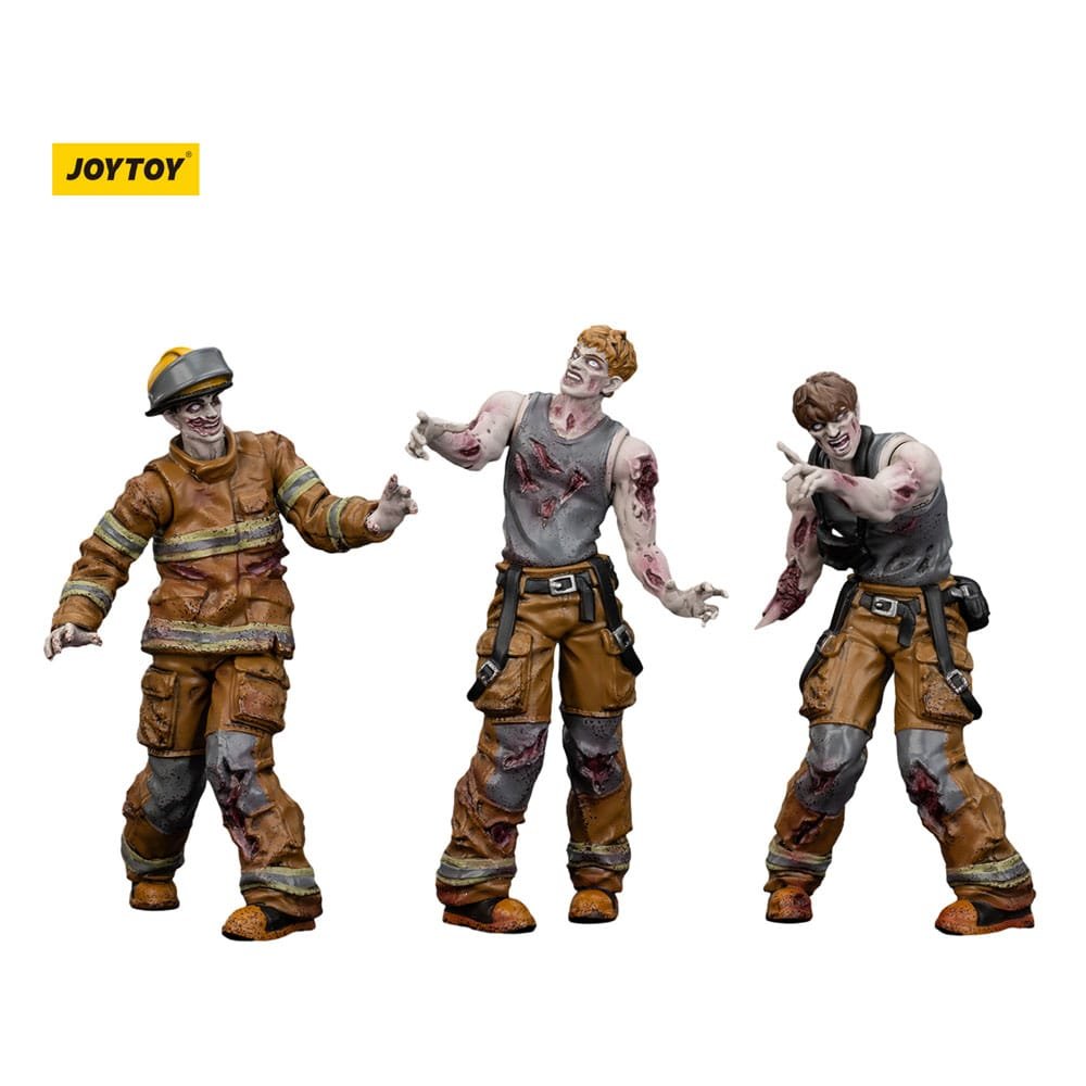 Zombie pack 3 figurines Dark Source Firefighters 8 cm - Zombies