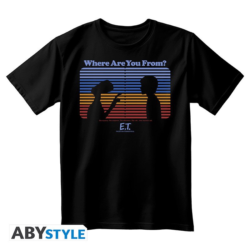 E.T. - Tshirt noir unisexe - Where are you from - E.T. l´extra-terrestre