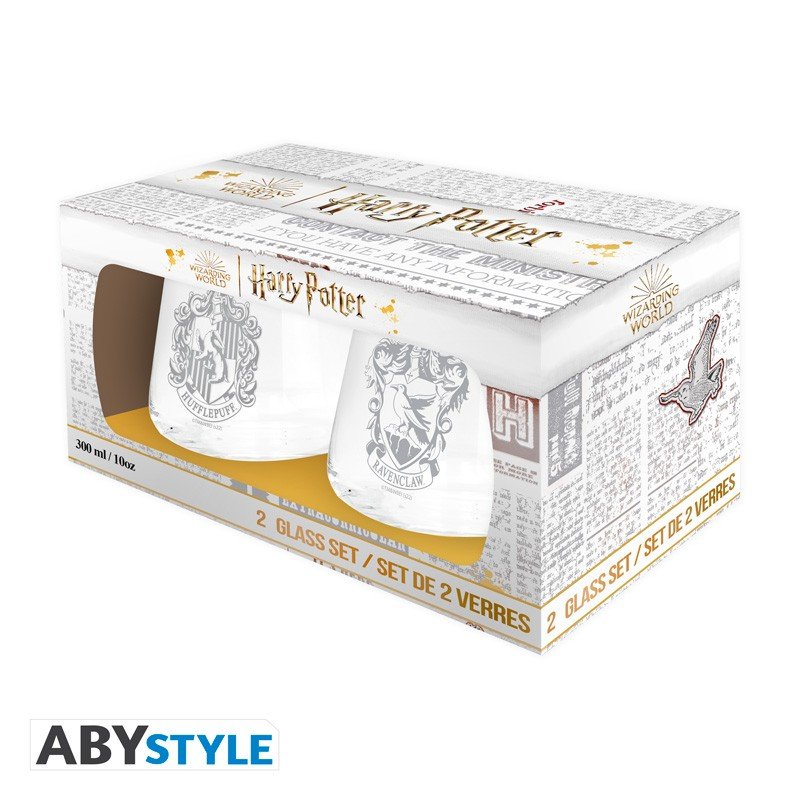 HARRY POTTER - Set de 2 verres Serdaigle & Poufsouffle EUROPE - type-verres-sous-verres