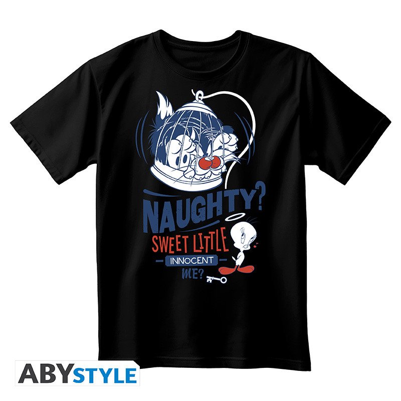 LOONEY TUNES - Tshirt noir unisexe - Titi & Grominet - type-t-shirts