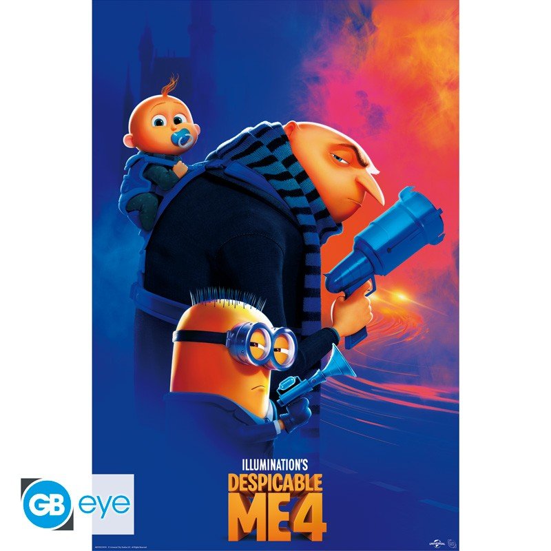 MINIONS - Poster Maxi 91,5x61 - Moi, Moche et Méchant 4 - cat-deco-chambre