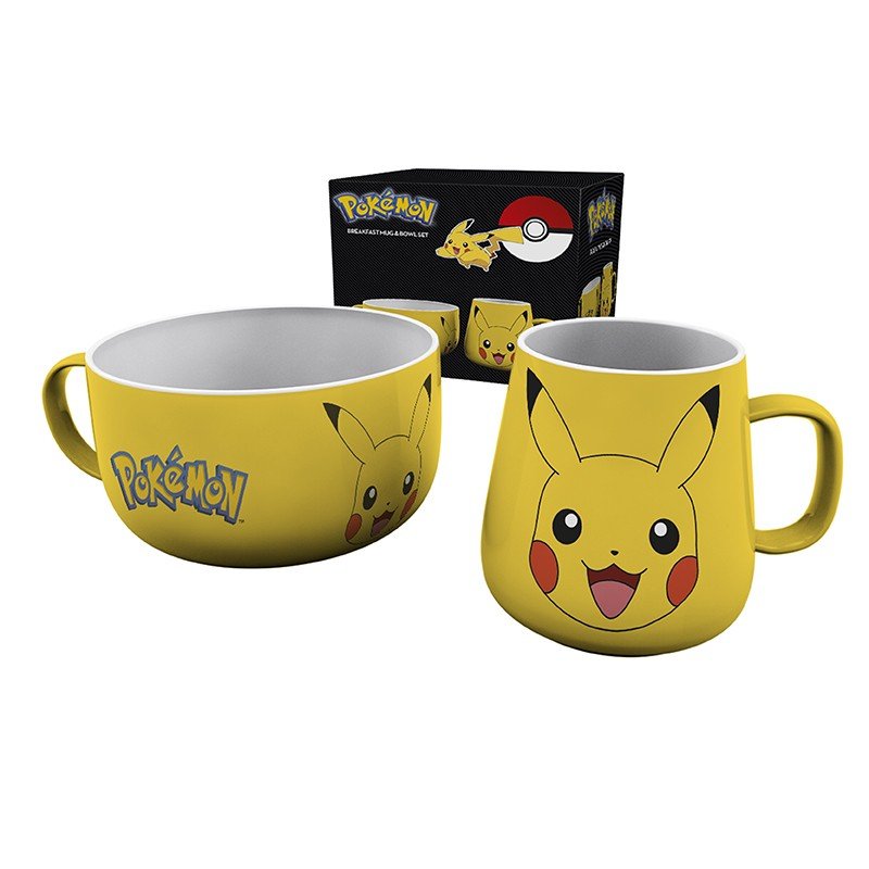 POKEMON - Set Petit Déjeuner Mug + Bol - Pikachu - cat-mugs-cuisine