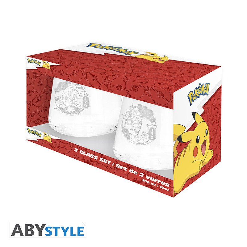 POKEMON - Set de 2 verres - Magicarpe & Léviator EUROPE - type-verres-sous-verres