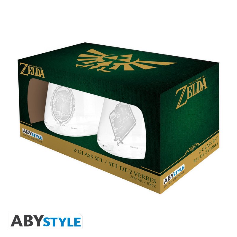THE LEGEND OF ZELDA - Set de 2 verres - Zelda & Link EUROPE - type-verres-sous-verres