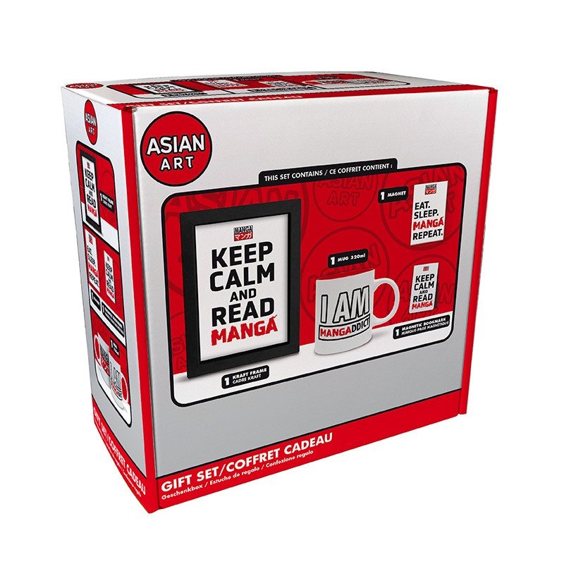 Asian Art - MAGNET + MARQUE-PAGE MAGNETIQUE + MUG 320ml +CADRE KRAFT - The Good Gift