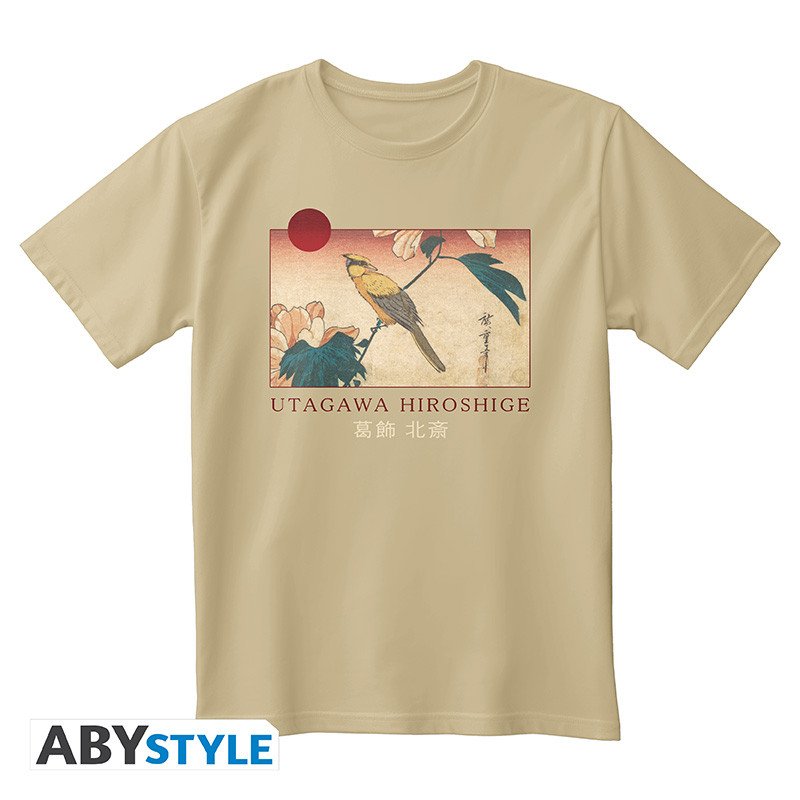 HIROSHIGE - Tshirt union beige unisexe - Brise de printemps - Hiroshige