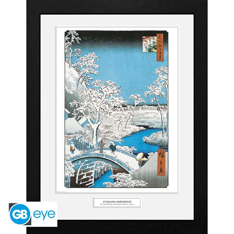HIROSHIGE - Tirage encadré FSC MIX "Le pont de Meguro" (3... - hiroshige - Goodies