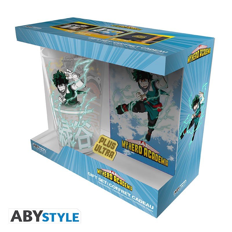 MY HERO ACADEMIA - Pck Verre XXL + Pin's + Carnet "Héros"* - my-hero-academia - Goodies