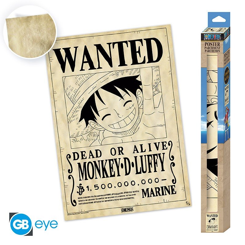 ONE PIECE - Poster parchemin - Wanted Luffy* - one-piece - Goodies