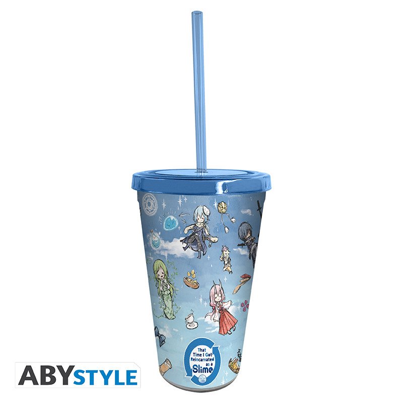 SLIME - Gobelet avec paille - 470 ml - Graff Art - moi-quand-je-me-reincarne-en-slime - Goodies