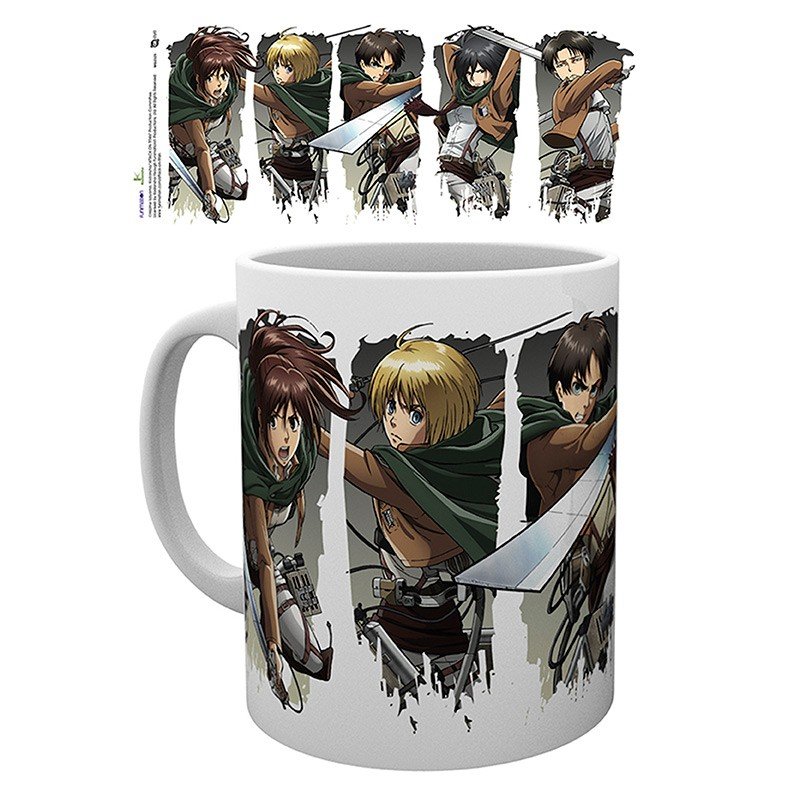 ATTACK ON TITAN - Mug - 320 ml - Character Montage - subli - boîte - attaque-des-titans - Goodies