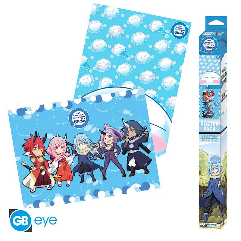 SLIME - Set 2 Posters Chibi 52x38 - Artworks - moi-quand-je-me-reincarne-en-slime - Goodies