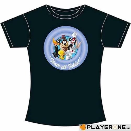 T-shirt Polymark THAT'S ALL FOLKS T Shirt Femme (L)