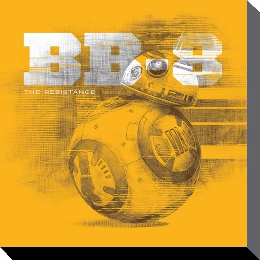 Cadre Star Wars Canvas 40X40 '38mm' Episode VII BB 8
