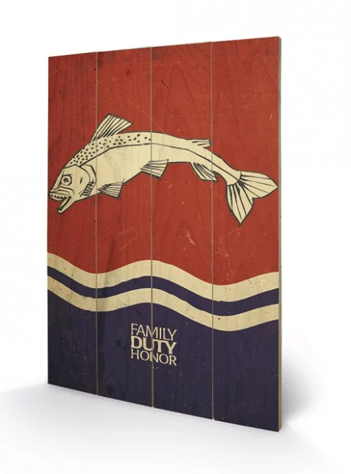 Poster Game of Thrones Tully Impression sur bois 40x59cm