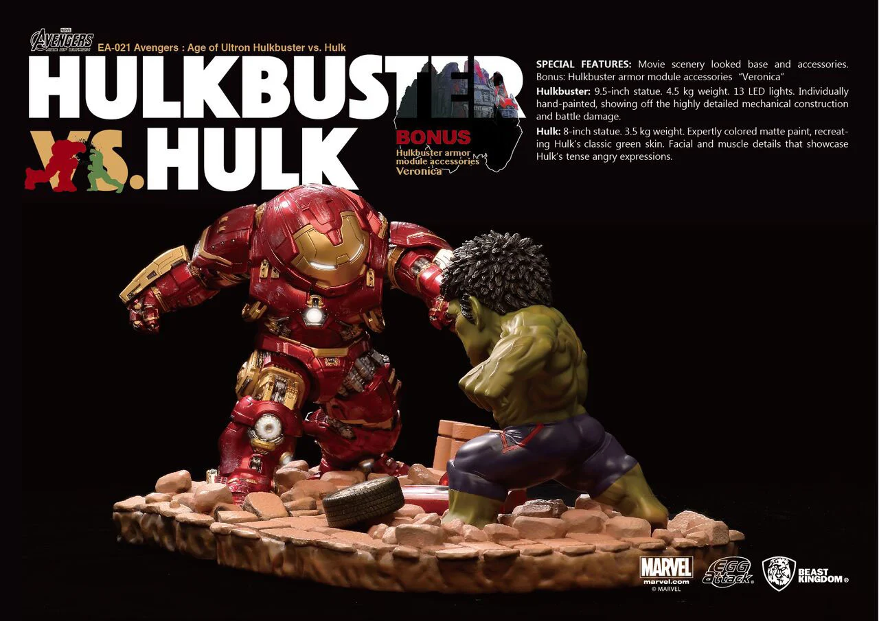 Figurine Marvel Egg Attack Action EA 021 Avengers Age of Ultron Hulkbuster vs Hulk - Avengers