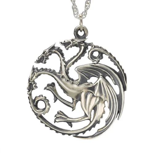 Bijou Game of Thrones Pendentif Targaryen Silver Edition