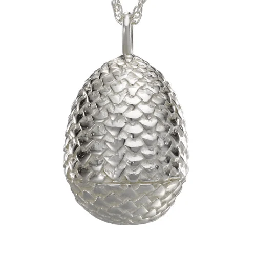 Bijou Game of Thrones Pendentif Oeuf de Dragon Silver Edition