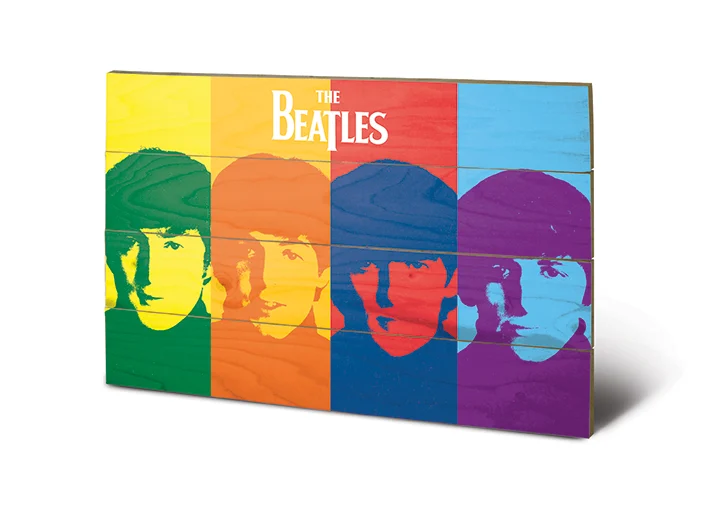 Poster the Beatles Pop Art Impression sur bois 40x59cm - The Beatles