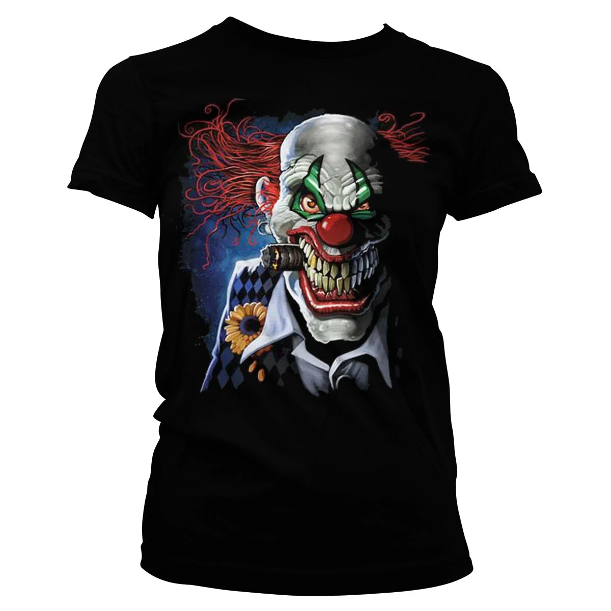 T-shirt HORROR T Shirt Joker Clown GIRL (L)