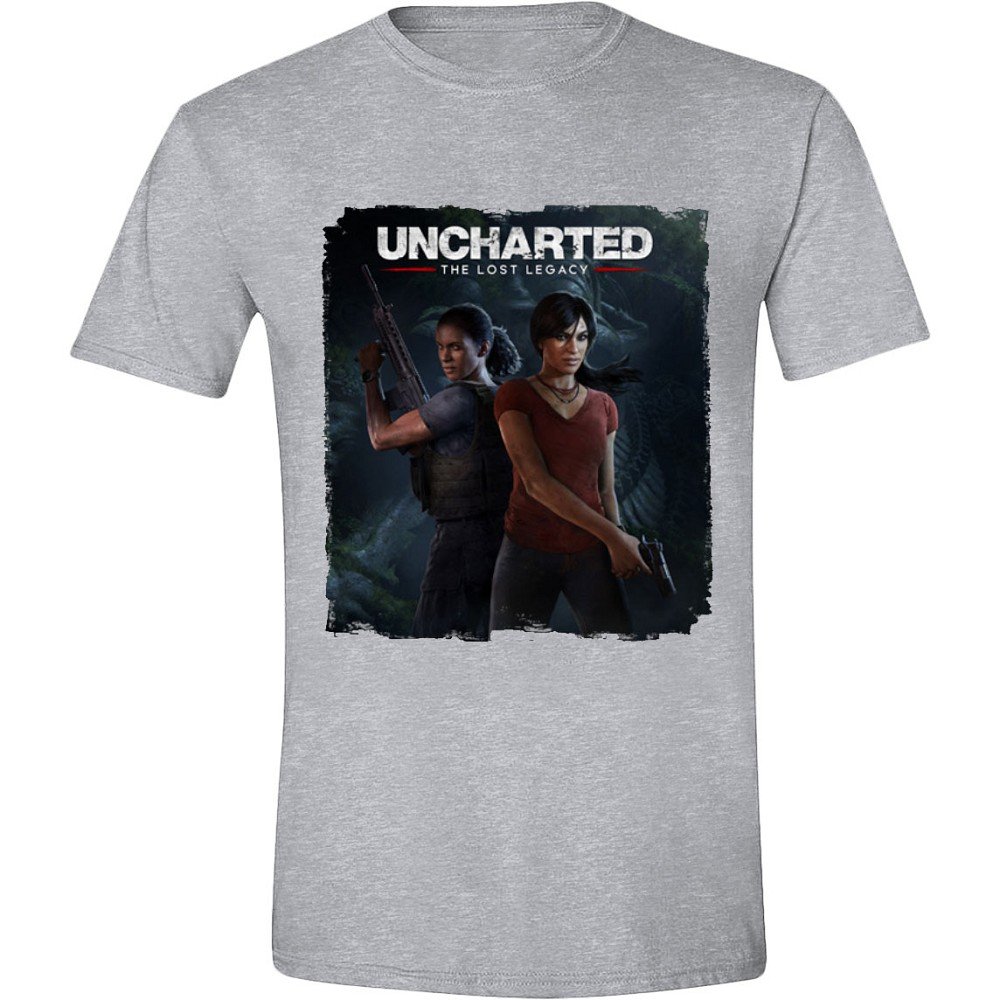 T-shirt Uncharted T Shirt The Lost Legacy Cover Grey (L) - Uncharted