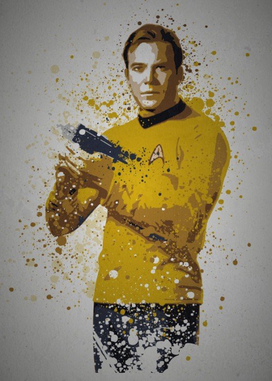 Plaque métal Star Trek PC SPLATTER Magnetic 45X32 Boldly Go