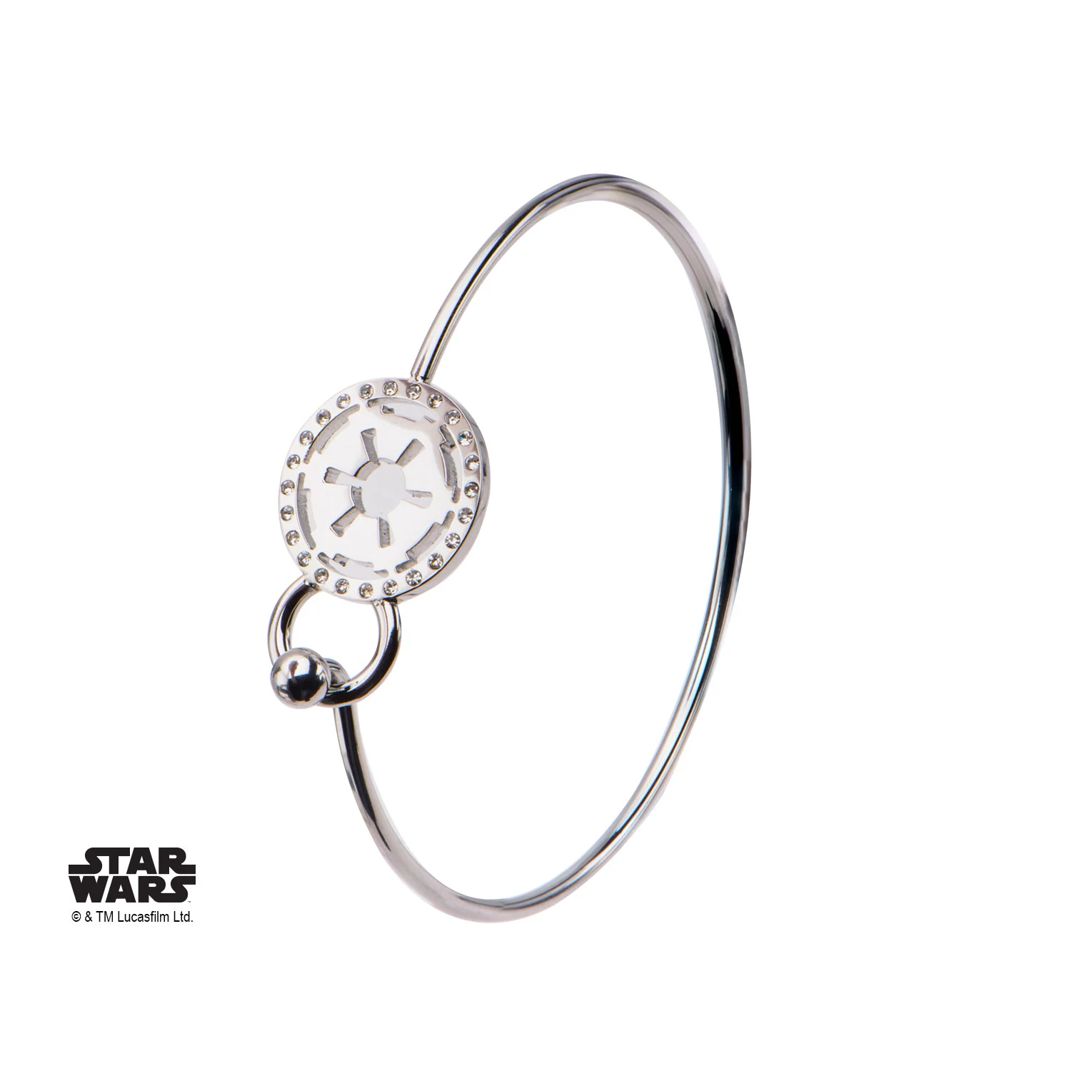 Bijou Star Wars Women's Stainless Steel Empire Symbol Bangle Bracelet