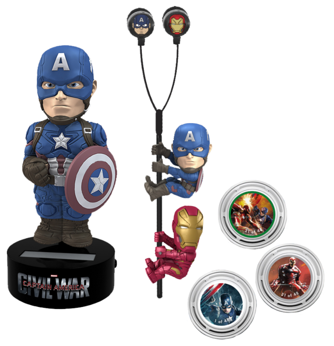 Figurine Marvel GIFT Set Body Knocker Scalers Hubsnaps Captain America - Captain America