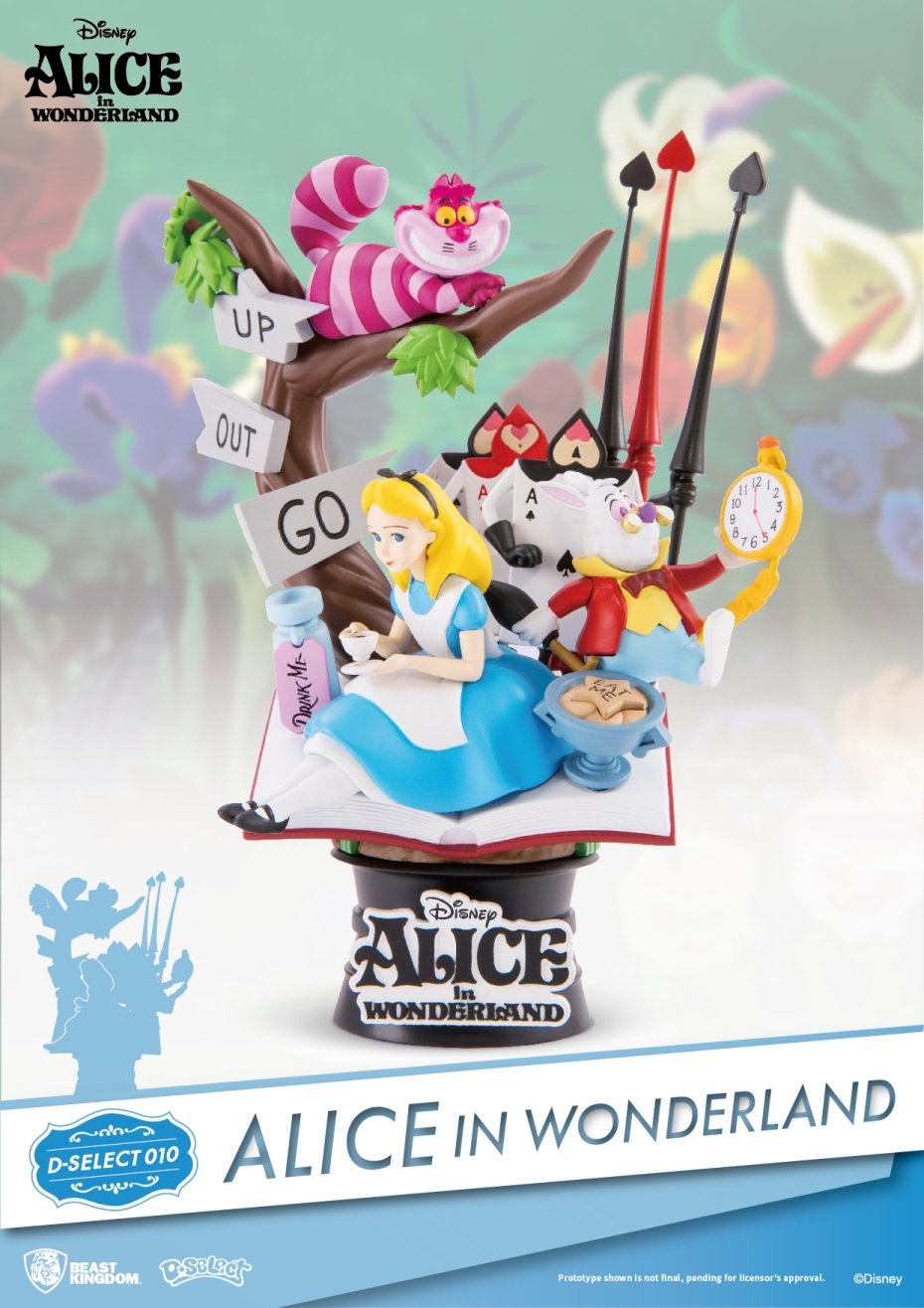 Figurine Disney ALICE D Select in Wonderland Diorama 18cm - Alice au Pays des Merveilles