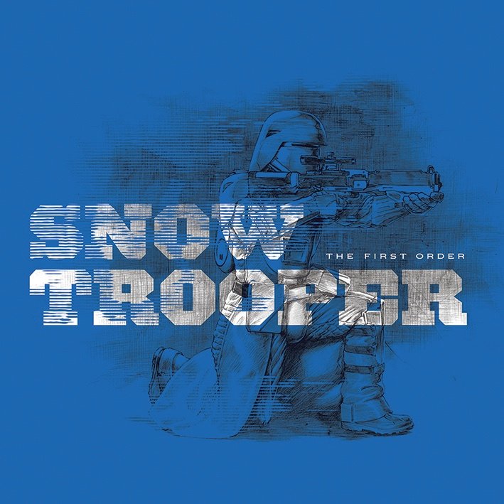 Cadre Star Wars Canvas 40X40 '18mm' Episode VII Snowtrooper Blue
