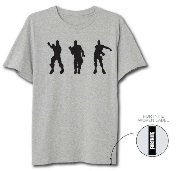 T-shirt Fortnite T Shirt Fresh Dance Grey (XXL)