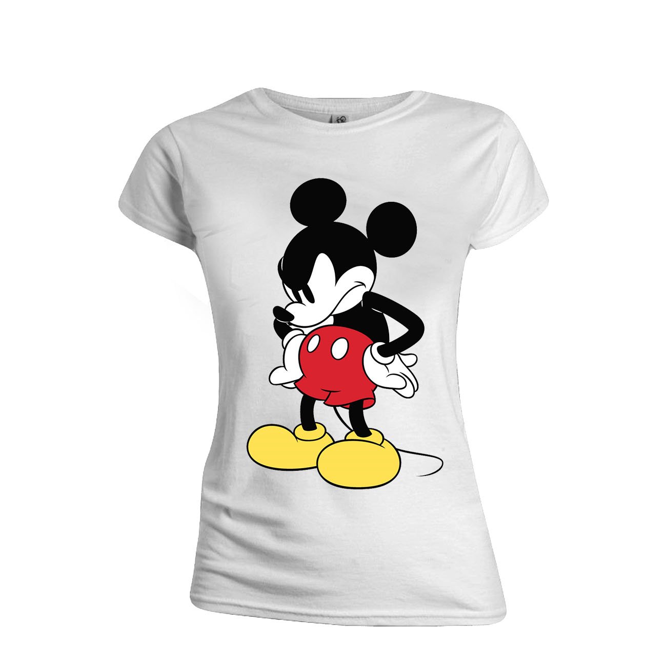 T-shirt Disney T Shirt Mickey Mouse Mad Face GIRL (XL)