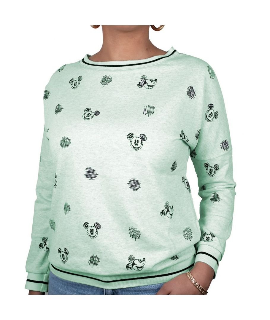 Pull Disney Sweat Crayon Mickey GIRL Green (L)