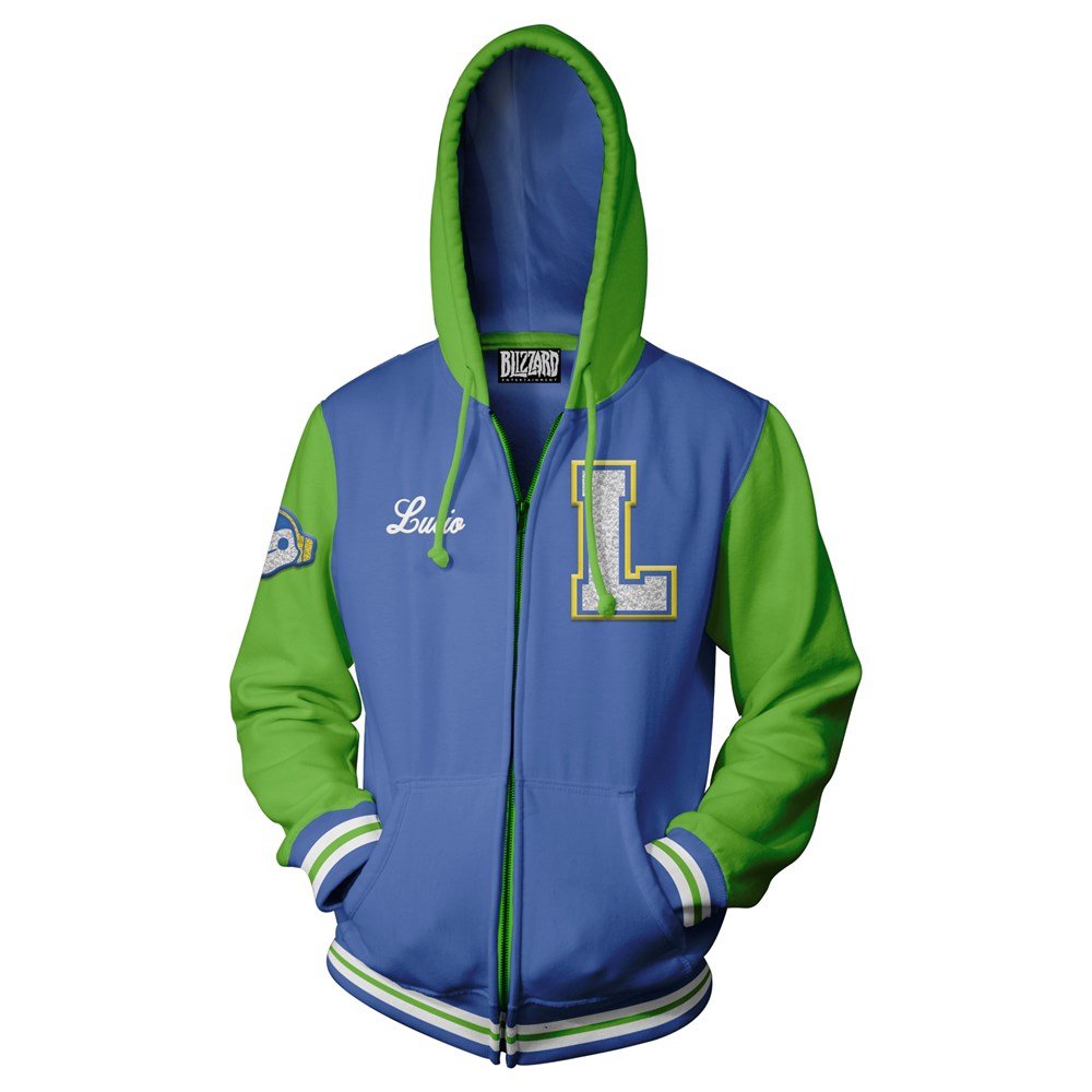 Pull Overwatch Varsity LUCIO Zip up Hoodies (S) - Overwatch