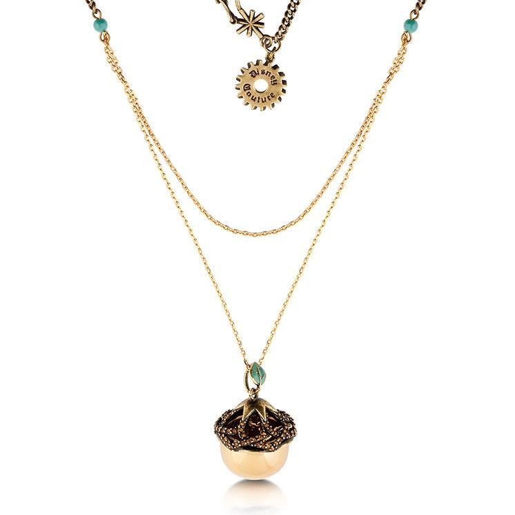 Bijou Disney TINKER BELL Acorn Necklace 'Gold Plated' - Peter Pan