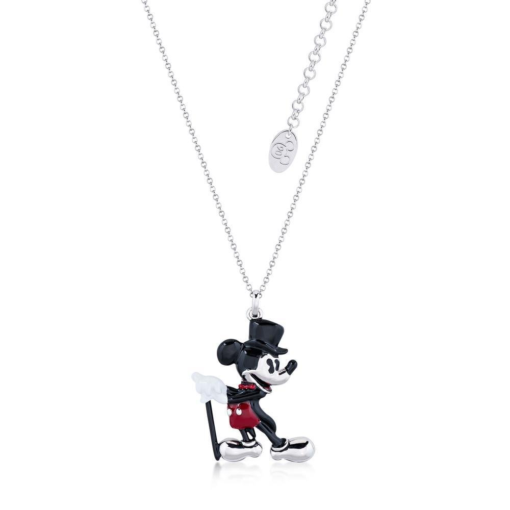 Bijou Disney MICKEY MOUSE Showman Necklace 'White Gold Plated'