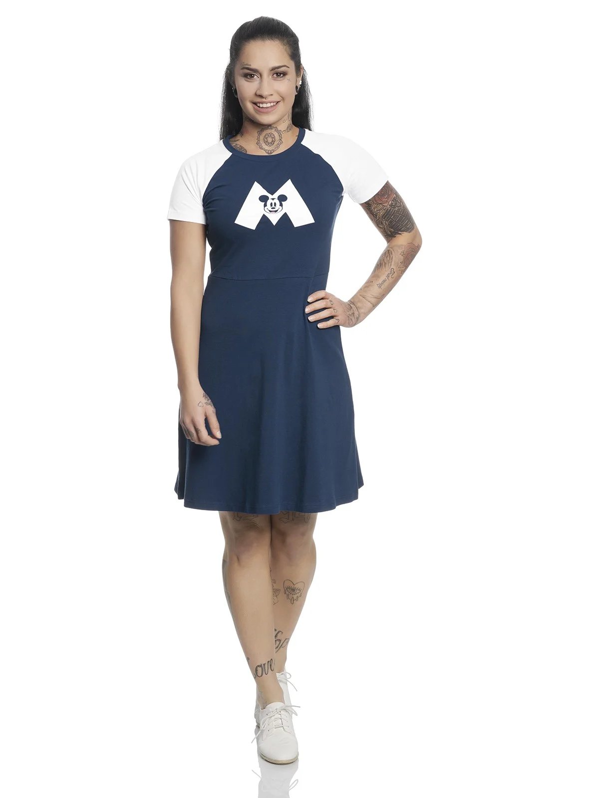 Article Disney Mickey Mouse M College Dress Navy/White