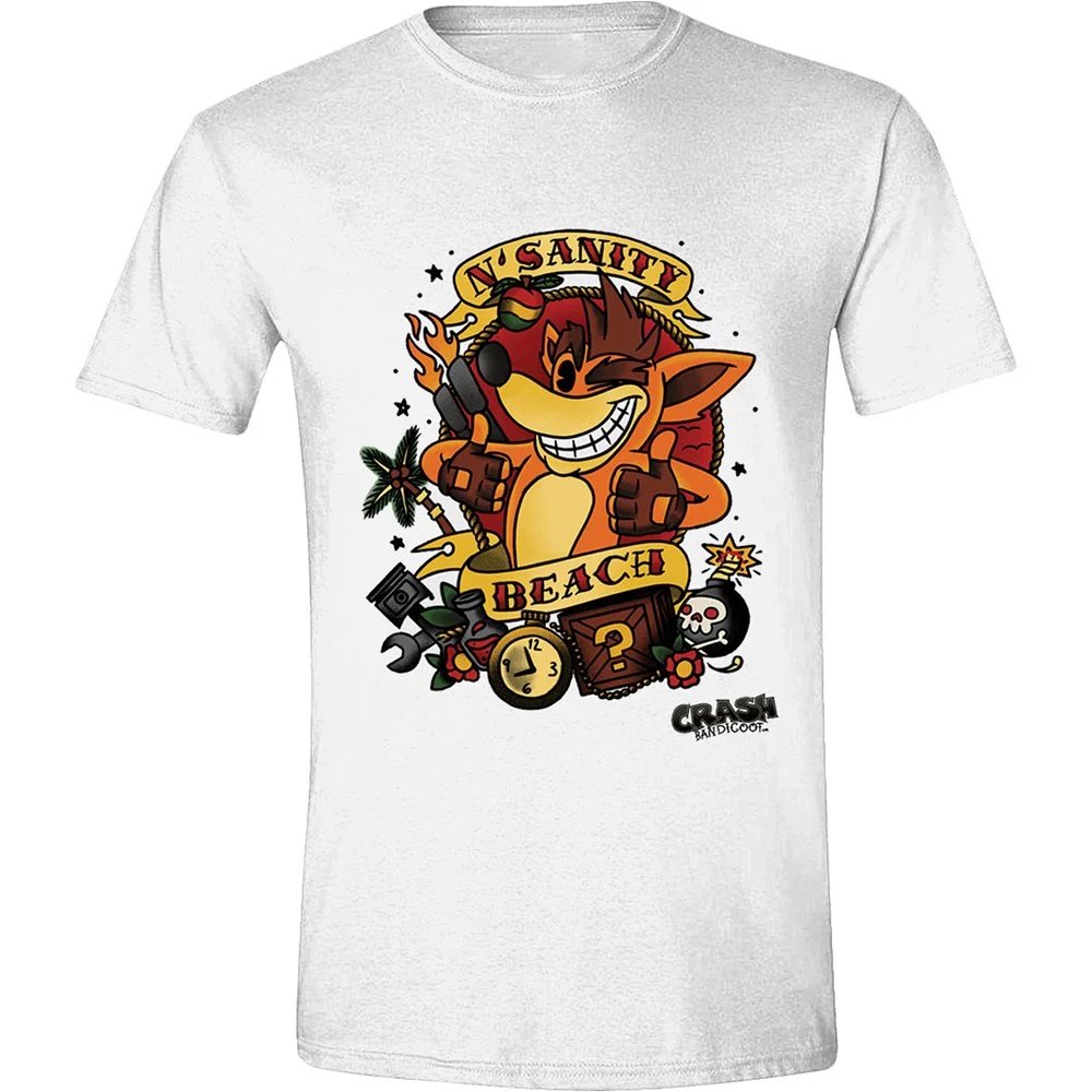 T-shirt Crash Bandicoot TEAM RACING T Shirt N'Sanity Beach (XL) - Crash Bandicoot
