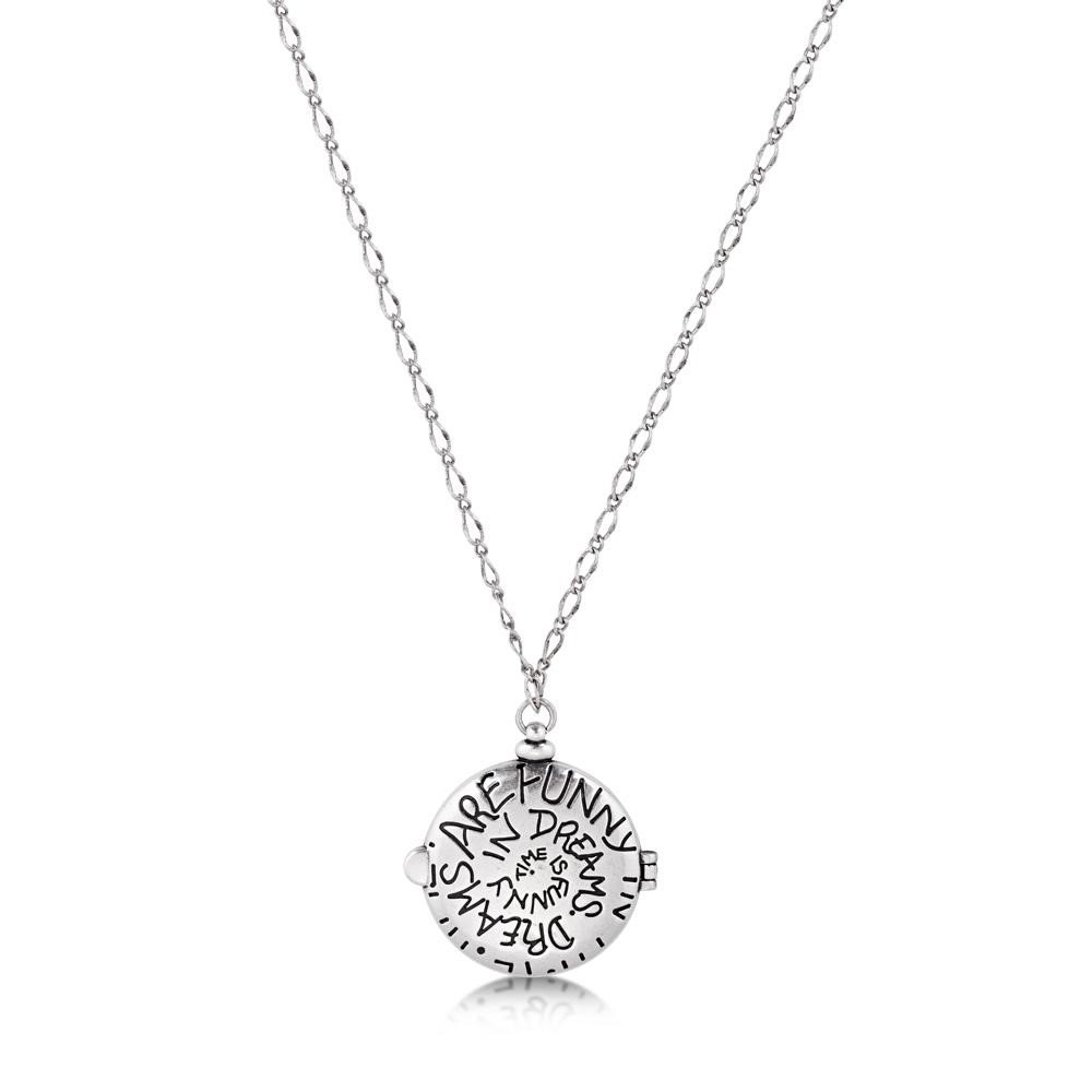 Bijou Disney ALICE Collier Horloge 'Plaqué or blanc' - Alice au Pays des Merveilles