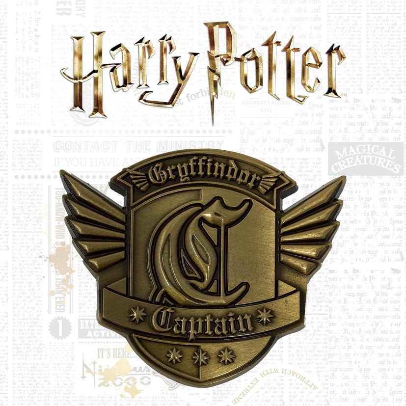 Objet de collection Harry Potter Gryffondor Quidditch Médaillon édition limitée