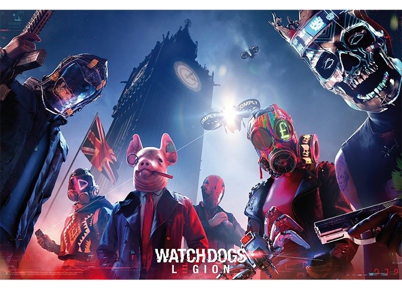 Poster Watch Dogs LEGION Keyart '91x61'