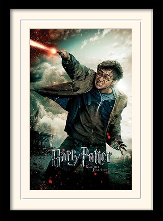 Cadre Harry Potter Deathly Hallows Wand Impression encadrée 30x40
