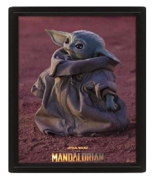 STAR WARS - Mandalorian Grogu lenticulaire 3D - Poster 20 cm