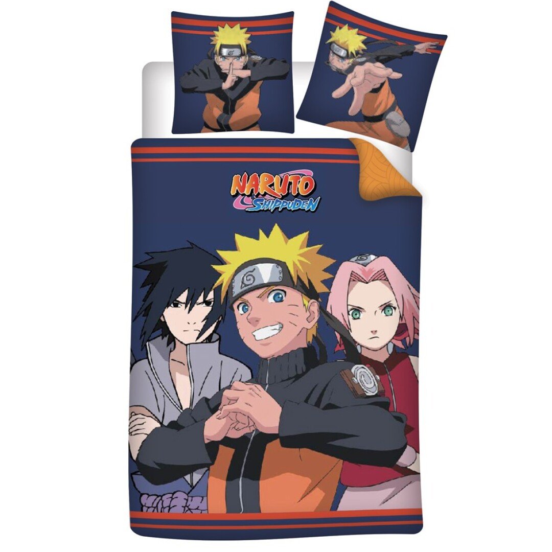 NARUTO - Friends Parure de lit '100% microfibre' - Couverture / plaid 200 cm