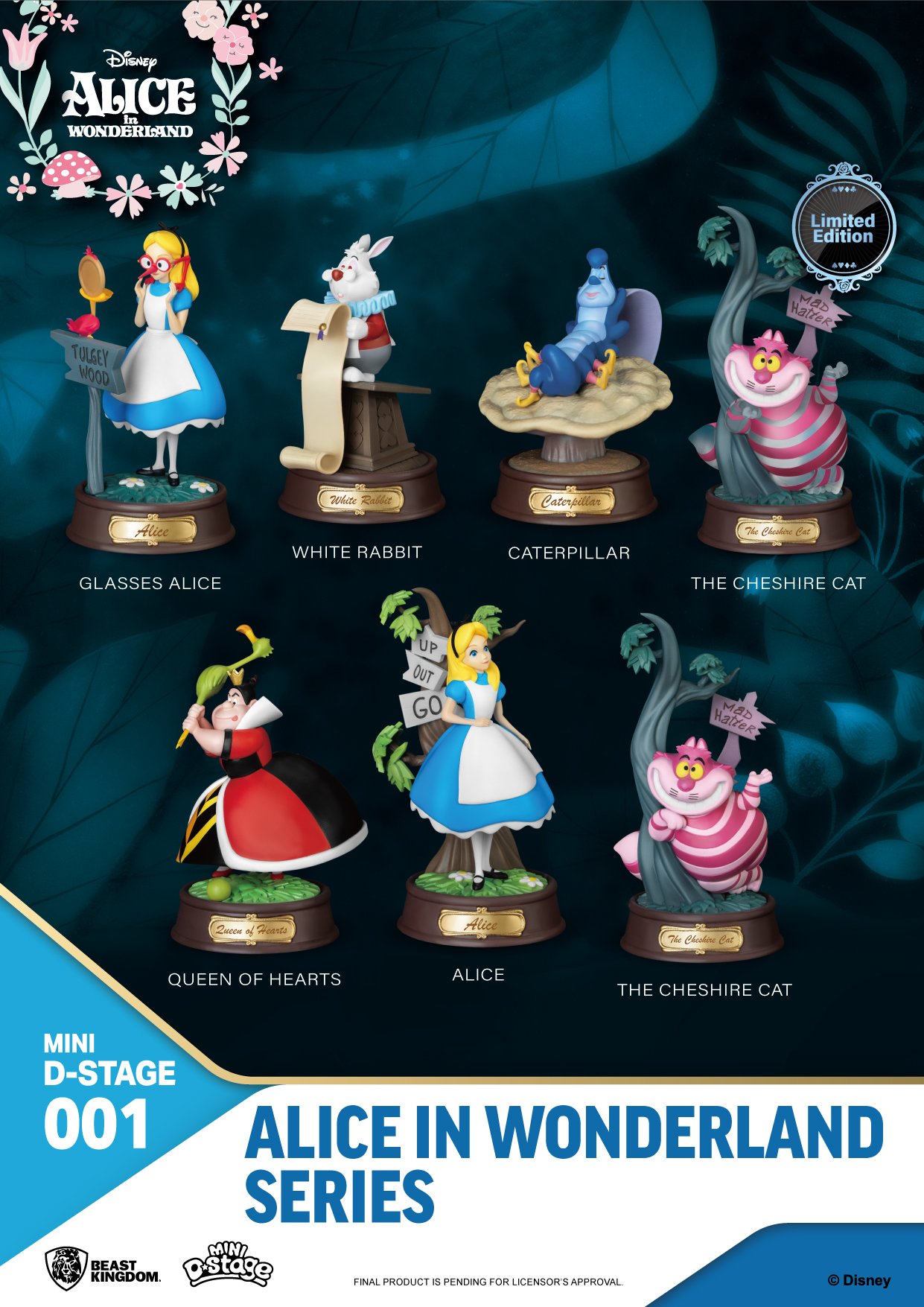 Figurine Disney ALICE AU PAYS DES MERVEILLES Mini D Stage Pack de 6 Statuettes 10cm - Alice au Pays des Merveilles