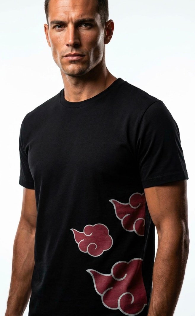 T-shirt Naruto Nuages Akatsuki T Shirt Homme (XL)
