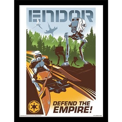 Cadre Star Wars Endor Impression encadrée 30x40cm