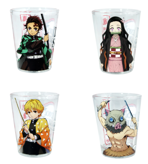Verre Demon Slayer Groupe 4 Verres à Shot 57ml