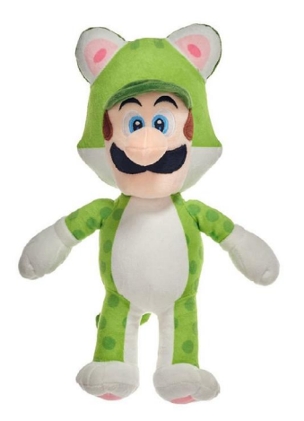Peluche Nintendo SUPER MARIO 3D LAND Luigi Chat 25cm