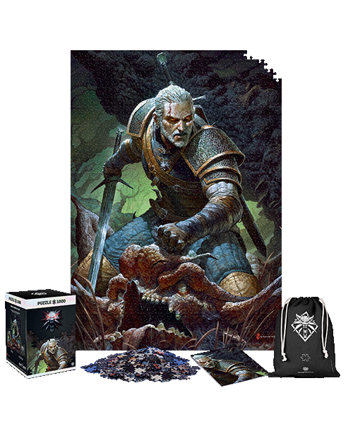 Puzzle the Witcher Monde Sombre Premium 1000P